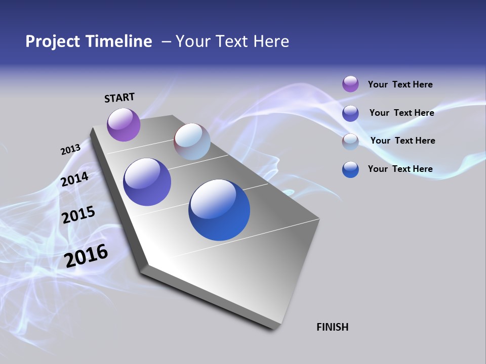 Volute Blue Wallpaper PowerPoint Template