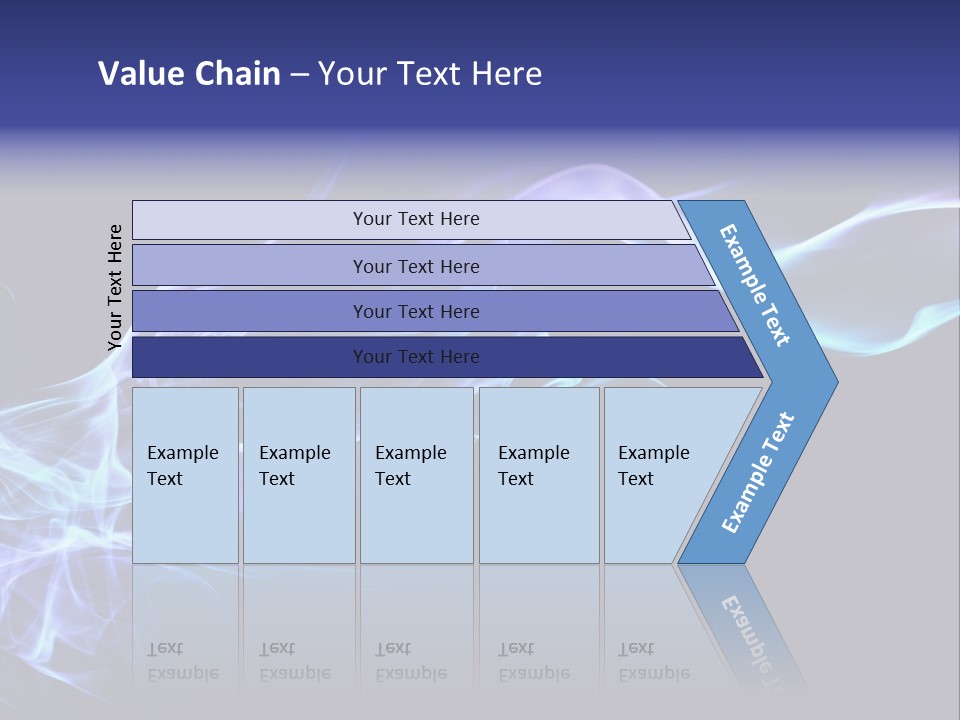 Volute Blue Wallpaper PowerPoint Template