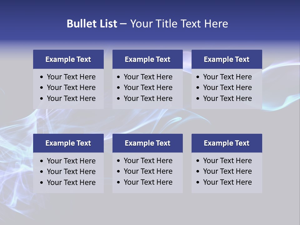 Volute Blue Wallpaper PowerPoint Template