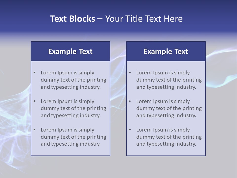 Volute Blue Wallpaper PowerPoint Template
