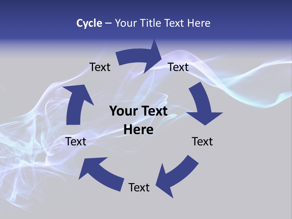 Volute Blue Wallpaper PowerPoint Template