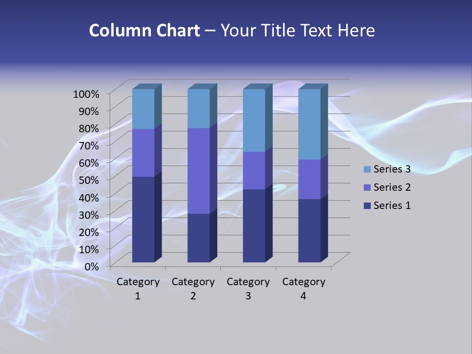 Volute Blue Wallpaper PowerPoint Template