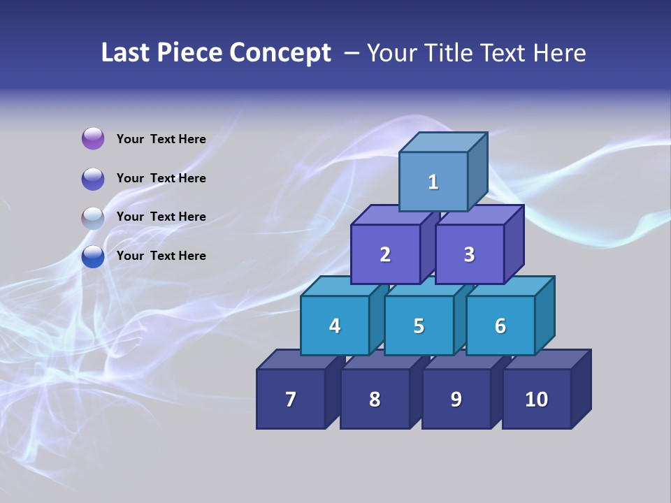 Volute Blue Wallpaper PowerPoint Template