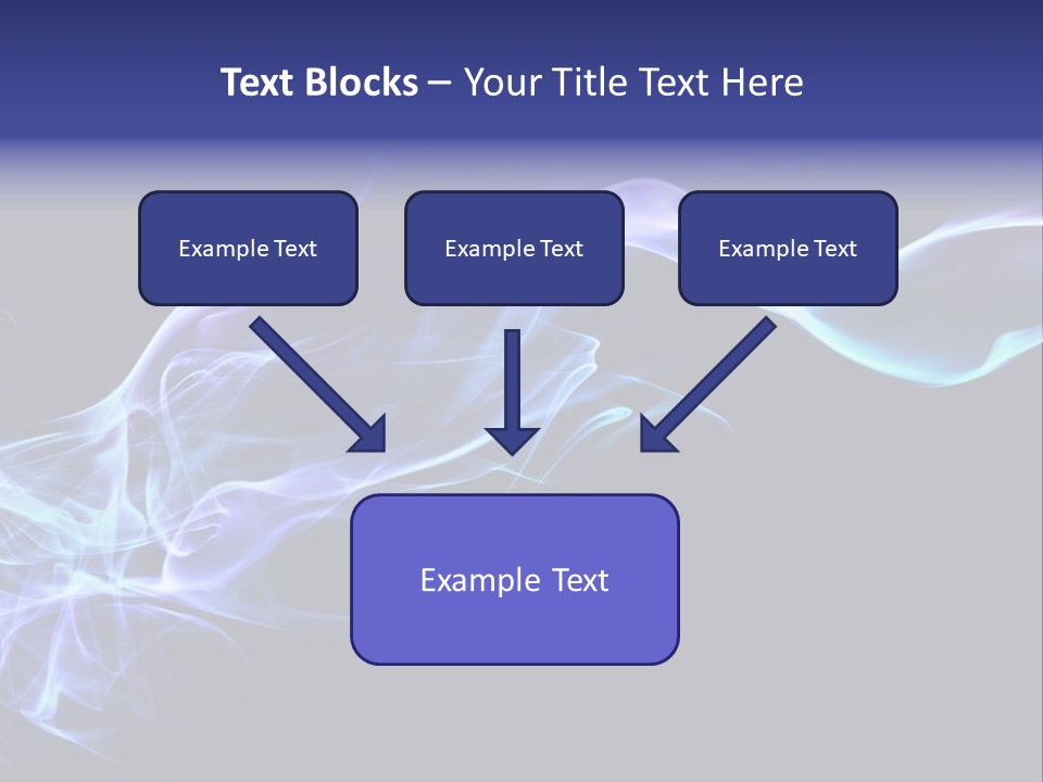 Volute Blue Wallpaper PowerPoint Template