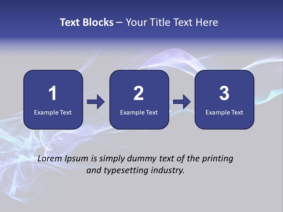 Volute Blue Wallpaper PowerPoint Template