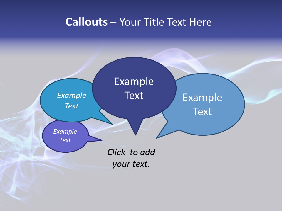 Volute Blue Wallpaper PowerPoint Template
