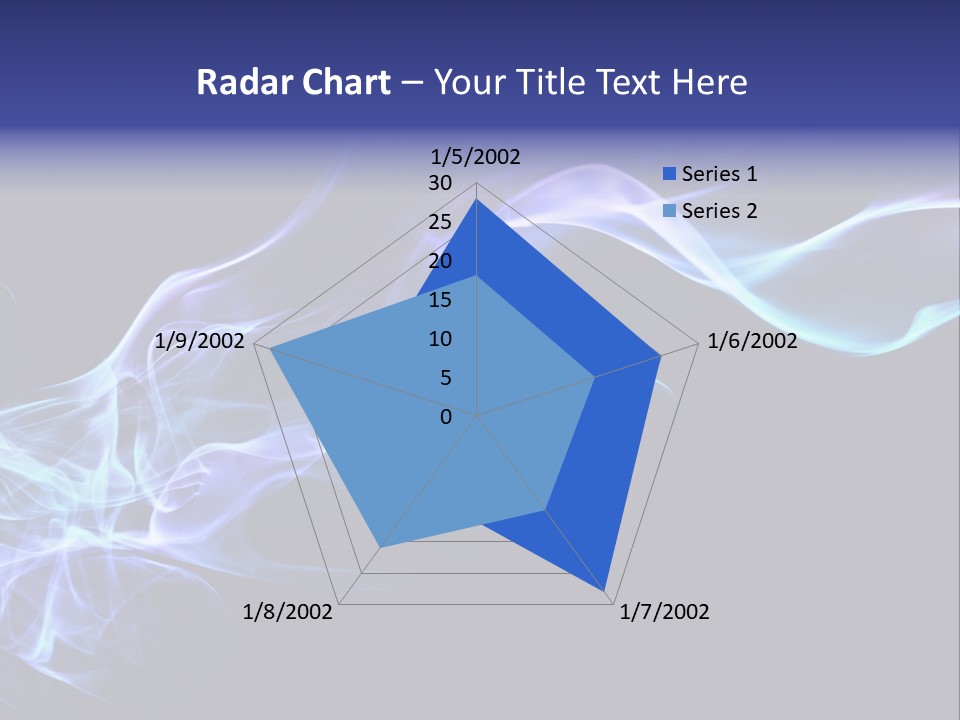 Volute Blue Wallpaper PowerPoint Template