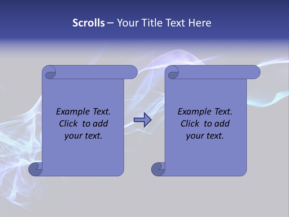 Volute Blue Wallpaper PowerPoint Template