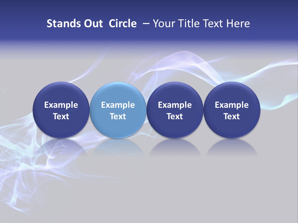 Volute Blue Wallpaper PowerPoint Template
