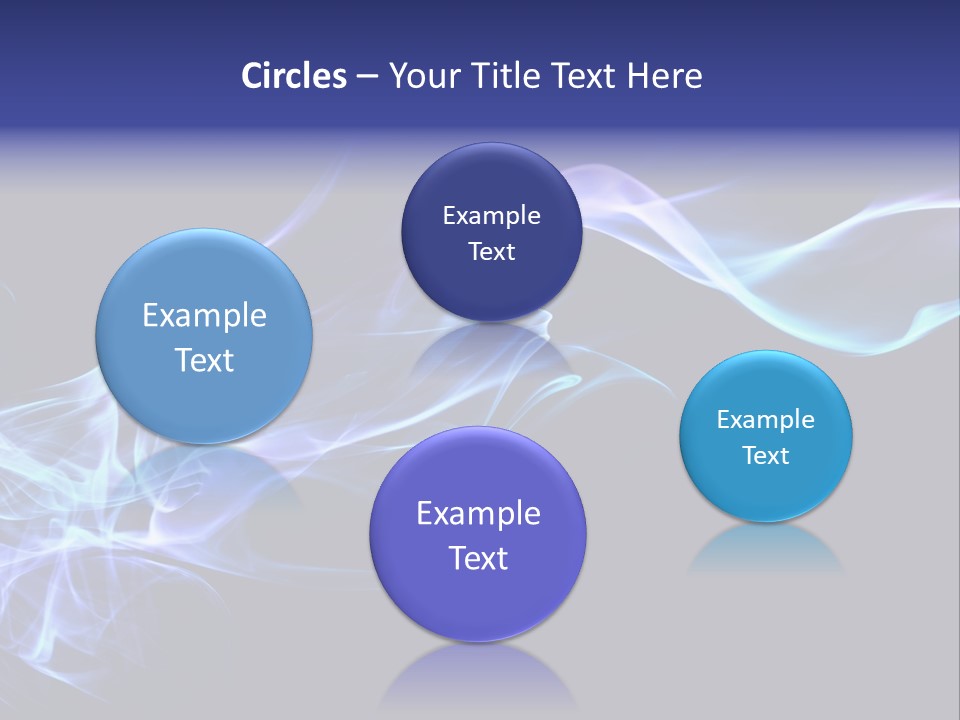 Volute Blue Wallpaper PowerPoint Template