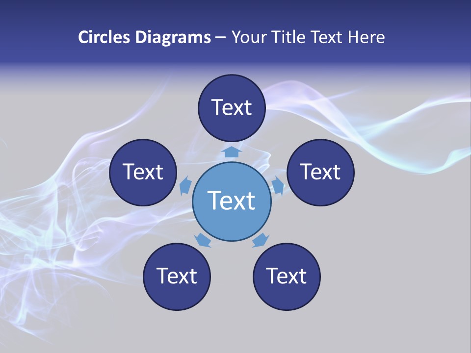 Volute Blue Wallpaper PowerPoint Template