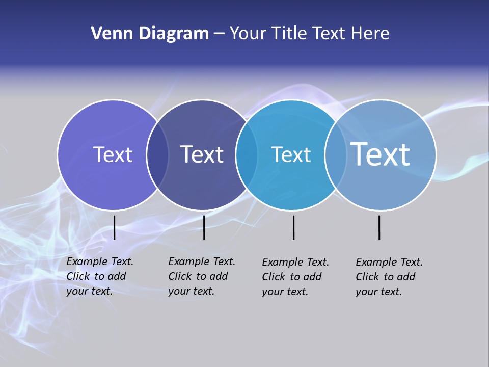 Volute Blue Wallpaper PowerPoint Template
