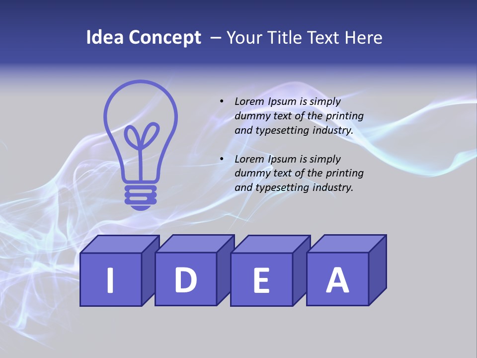 Volute Blue Wallpaper PowerPoint Template