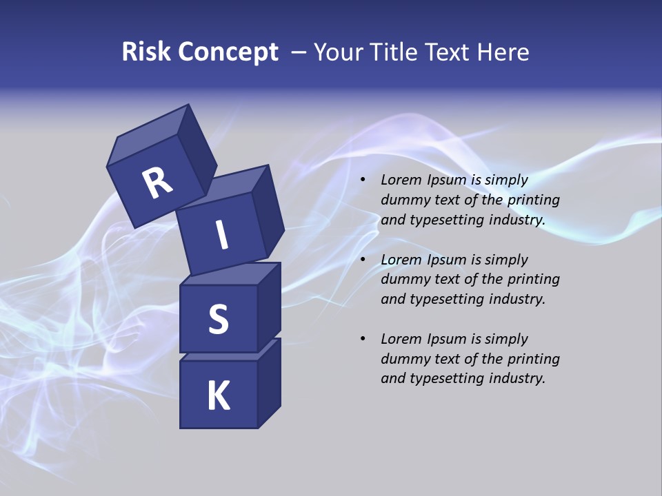 Volute Blue Wallpaper PowerPoint Template