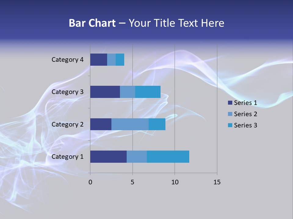 Volute Blue Wallpaper PowerPoint Template