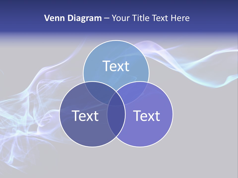 Volute Blue Wallpaper PowerPoint Template