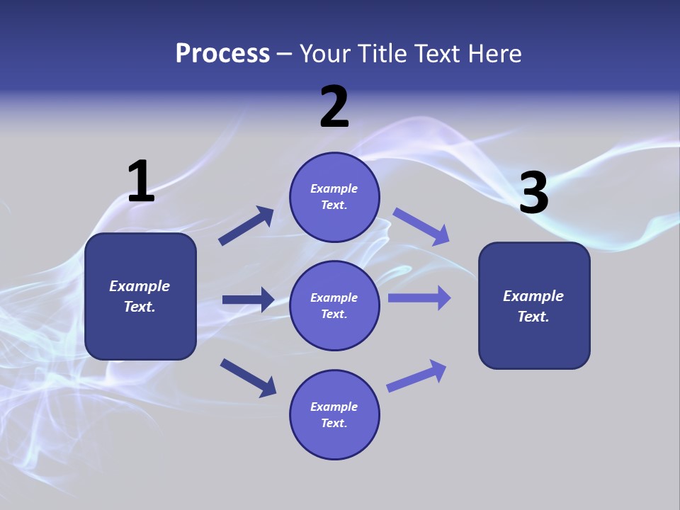 Volute Blue Wallpaper PowerPoint Template