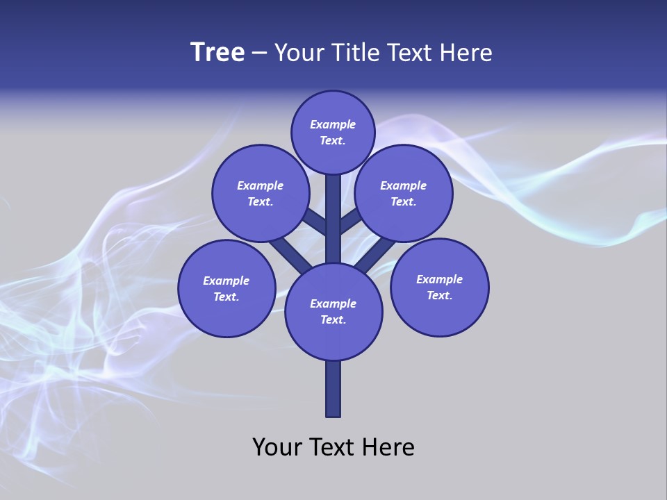 Volute Blue Wallpaper PowerPoint Template