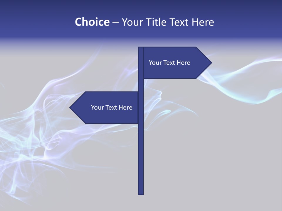 Volute Blue Wallpaper PowerPoint Template