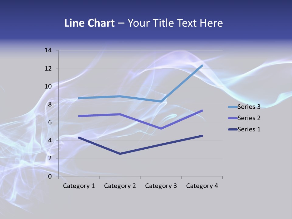 Volute Blue Wallpaper PowerPoint Template