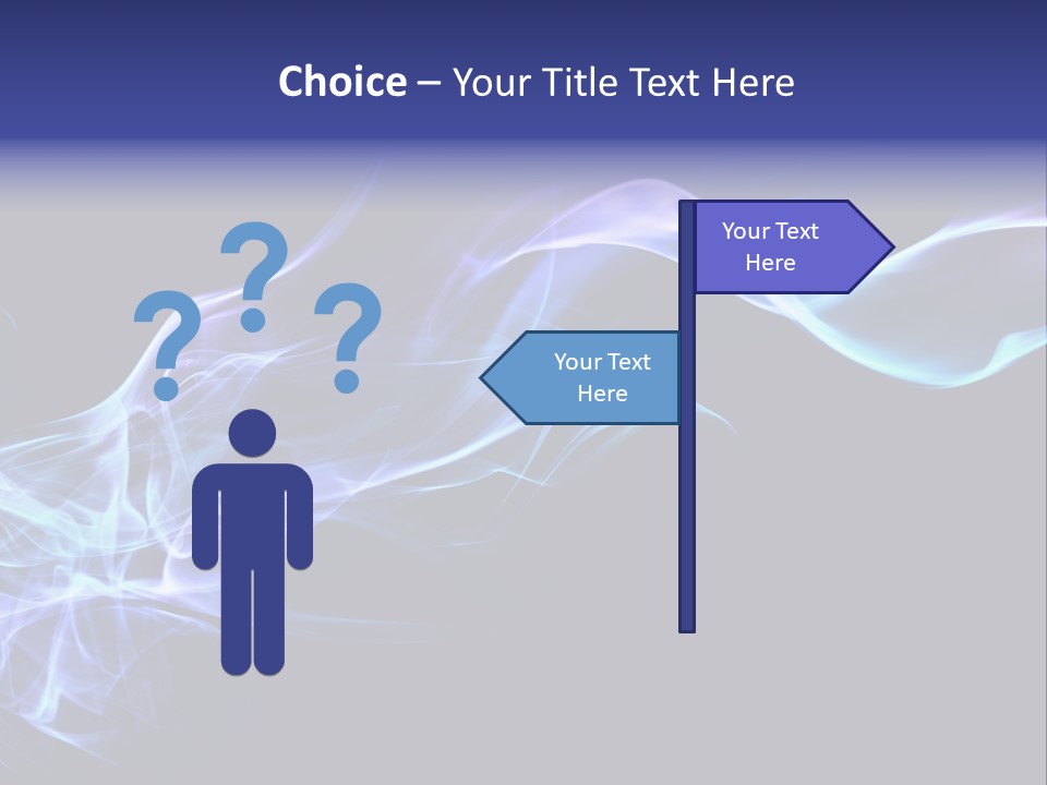 Volute Blue Wallpaper PowerPoint Template