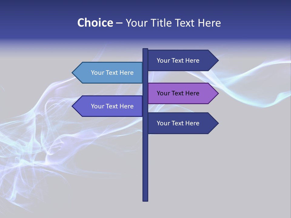 Volute Blue Wallpaper PowerPoint Template
