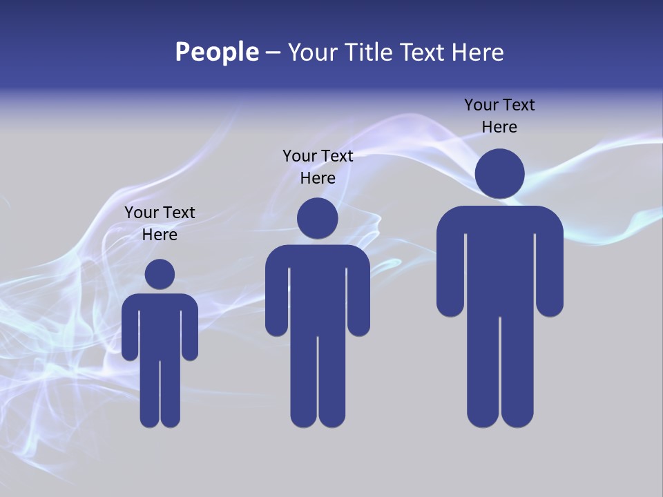 Volute Blue Wallpaper PowerPoint Template