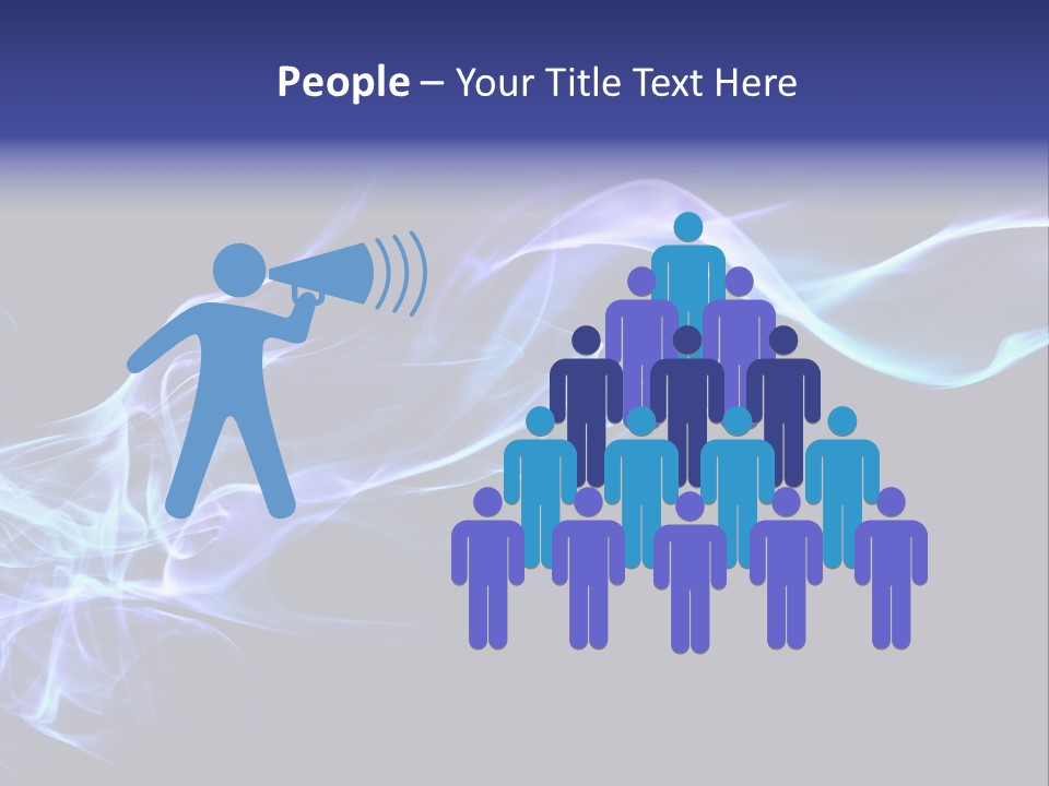 Volute Blue Wallpaper PowerPoint Template