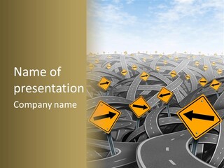 Highway Arrow Choice PowerPoint Template