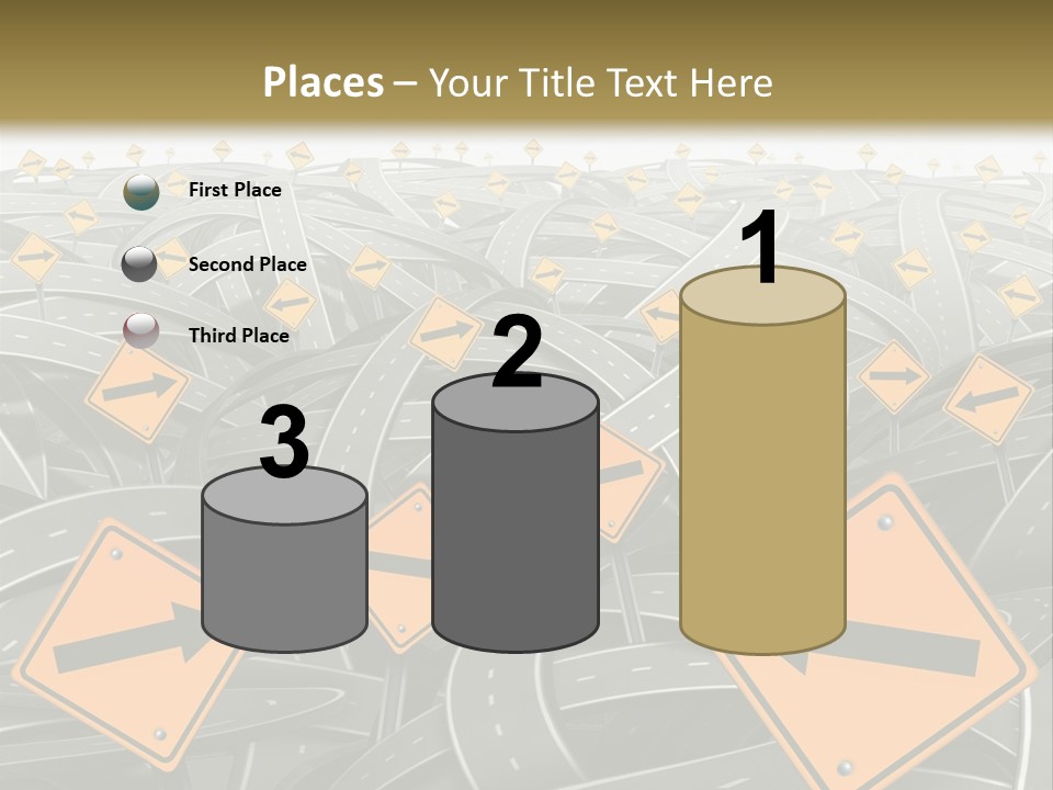 Highway Arrow Choice PowerPoint Template