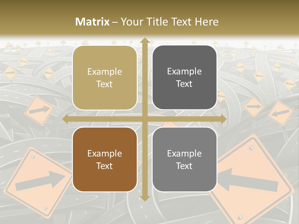 Highway Arrow Choice PowerPoint Template