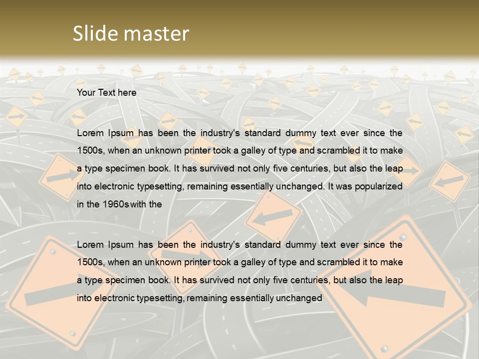 Highway Arrow Choice PowerPoint Template