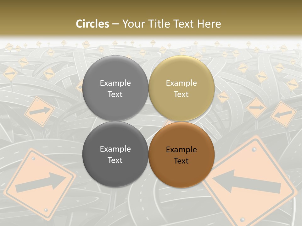 Highway Arrow Choice PowerPoint Template