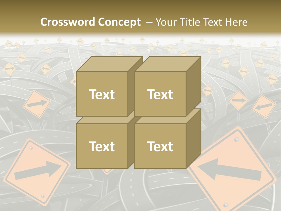 Highway Arrow Choice PowerPoint Template