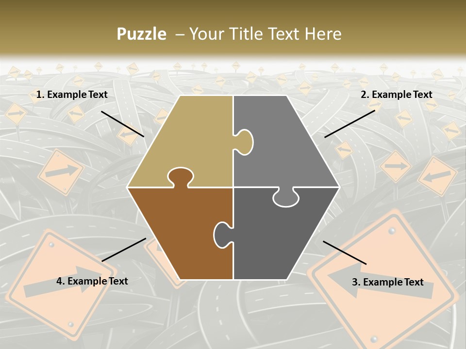 Highway Arrow Choice PowerPoint Template
