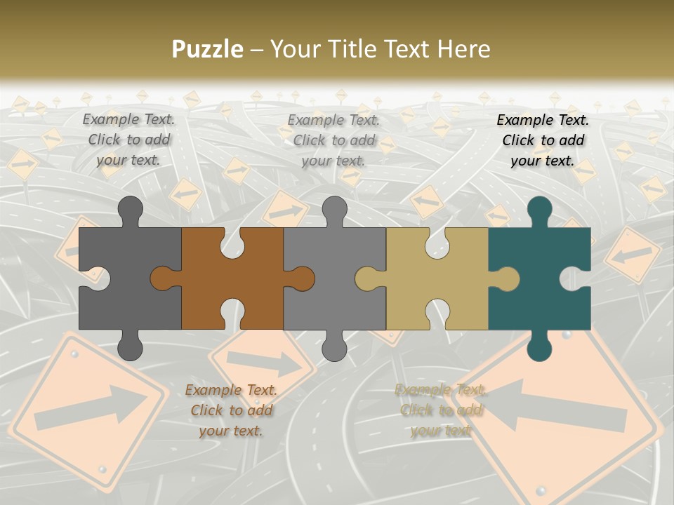 Highway Arrow Choice PowerPoint Template