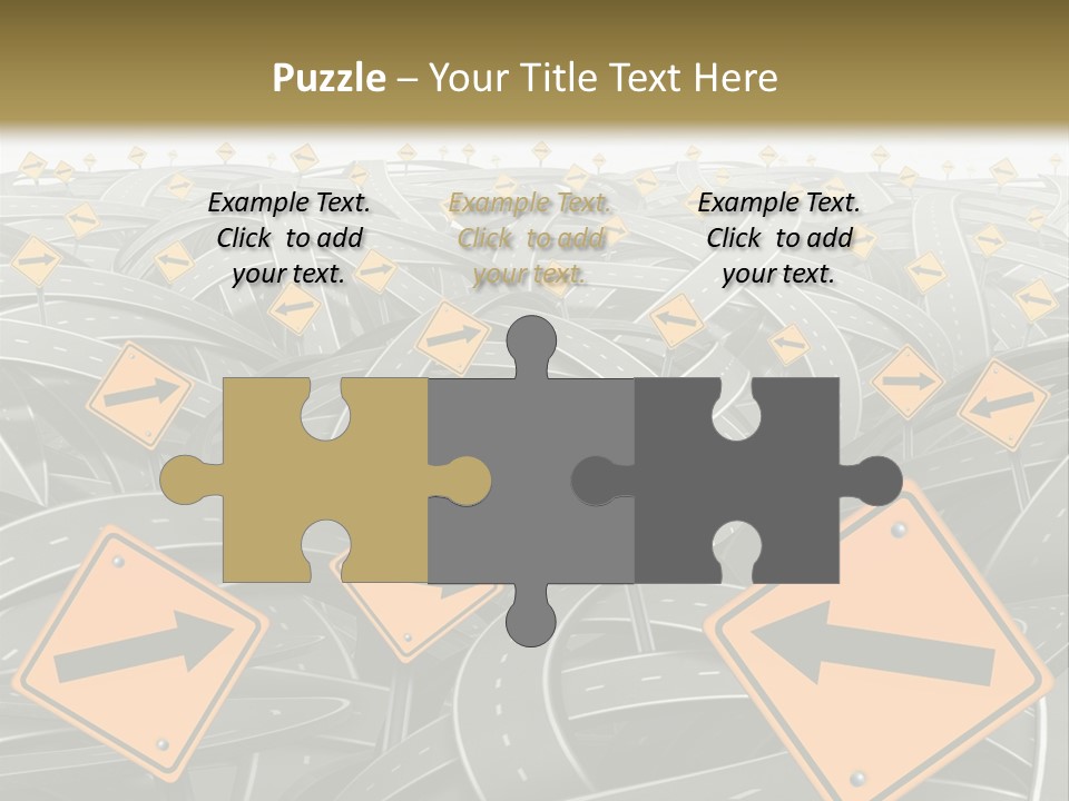 Highway Arrow Choice PowerPoint Template