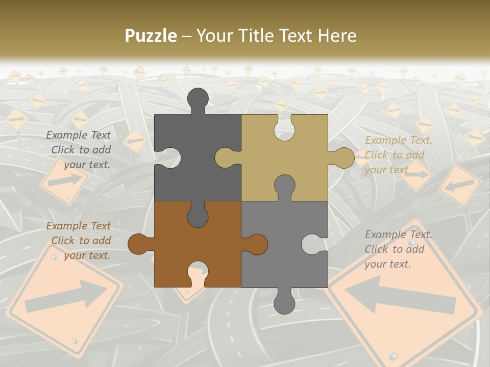 Highway Arrow Choice PowerPoint Template