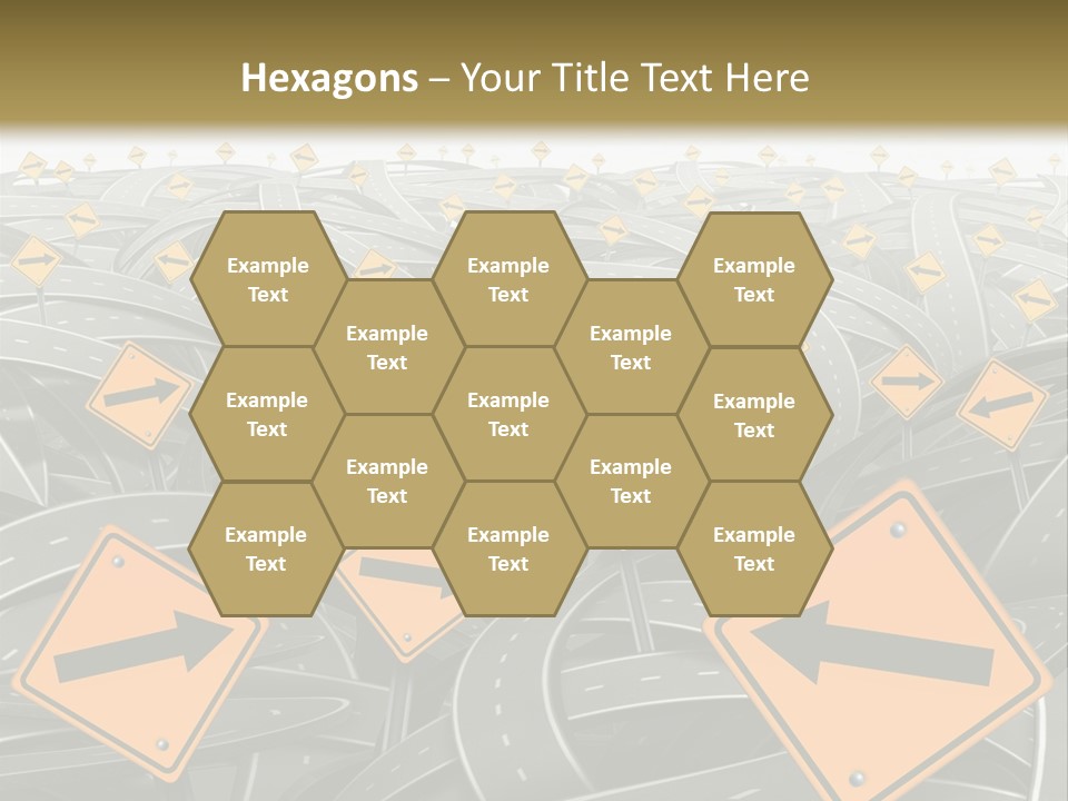 Highway Arrow Choice PowerPoint Template