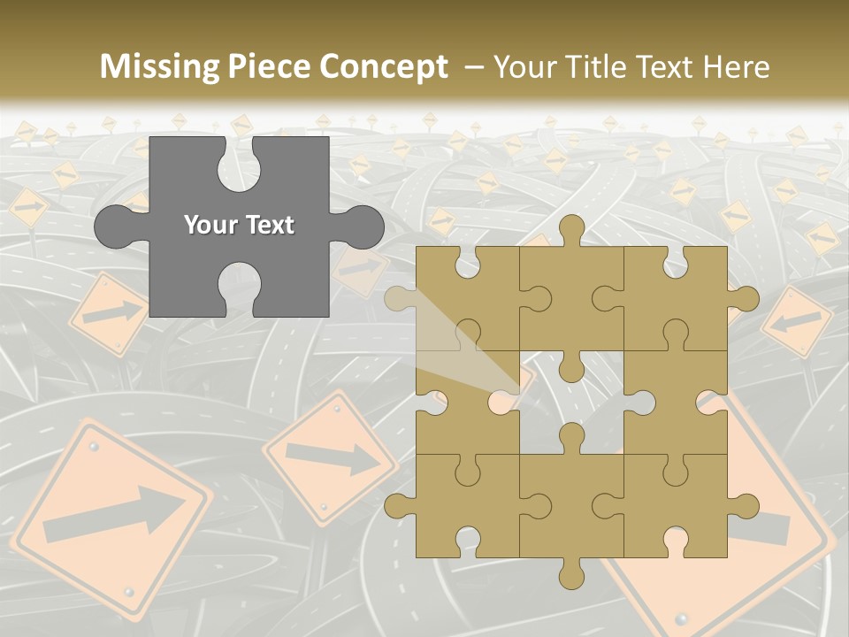 Highway Arrow Choice PowerPoint Template