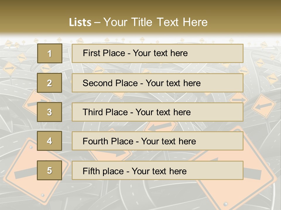 Highway Arrow Choice PowerPoint Template