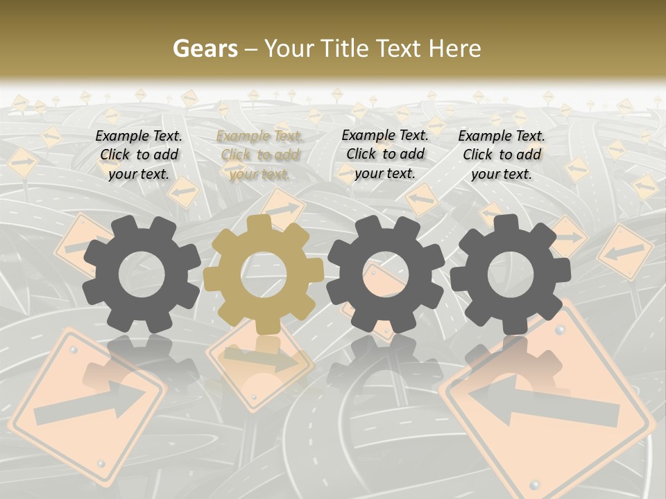 Highway Arrow Choice PowerPoint Template