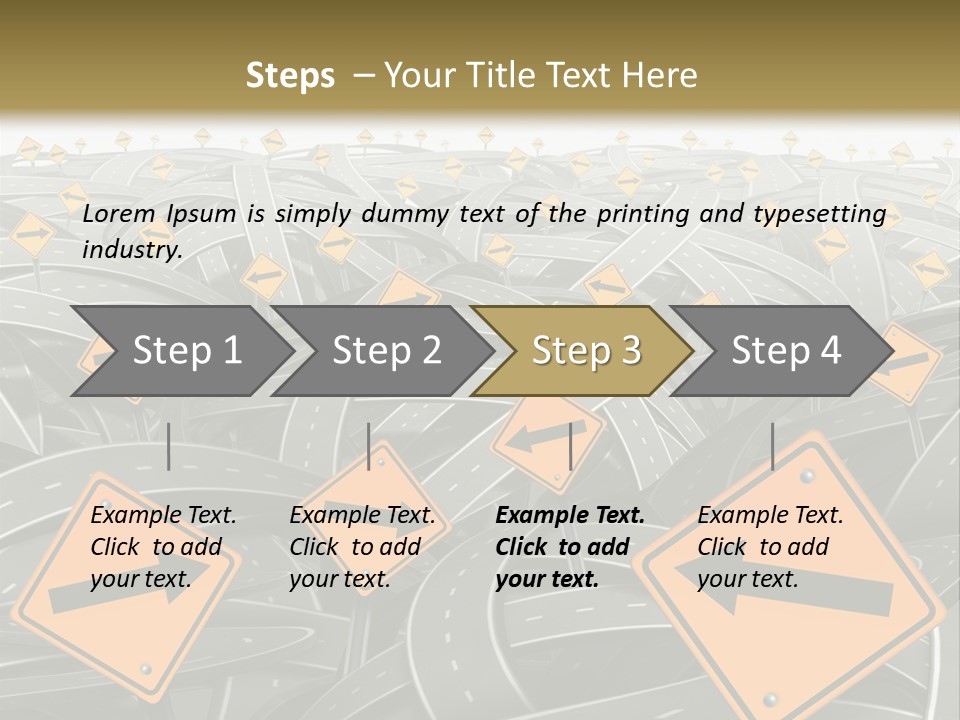 Highway Arrow Choice PowerPoint Template
