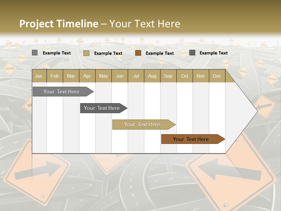Highway Arrow Choice PowerPoint Template