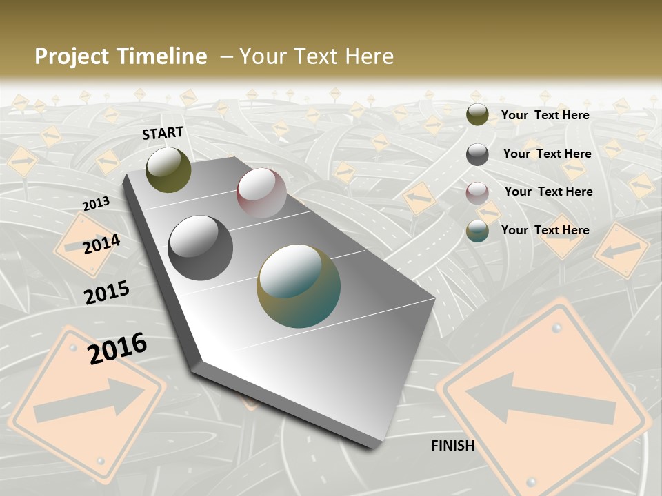Highway Arrow Choice PowerPoint Template