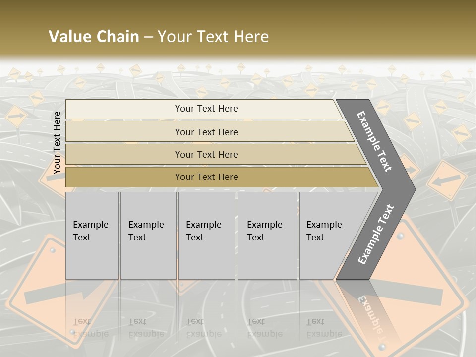 Highway Arrow Choice PowerPoint Template