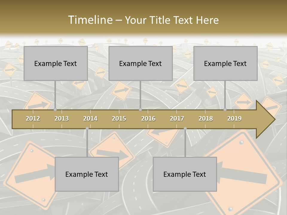 Highway Arrow Choice PowerPoint Template