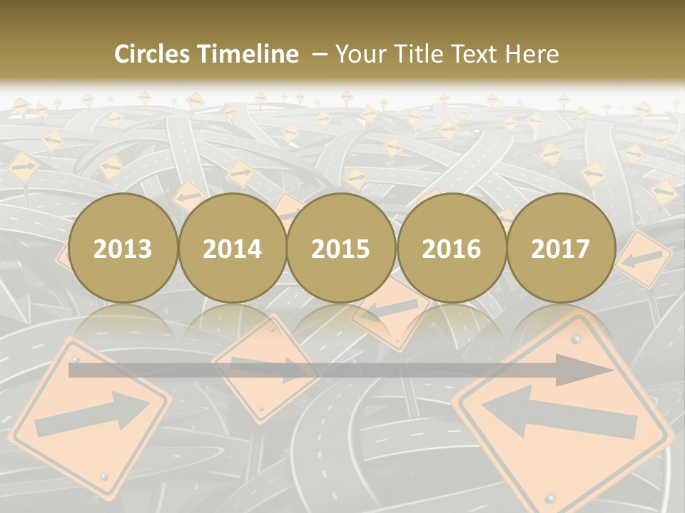 Highway Arrow Choice PowerPoint Template