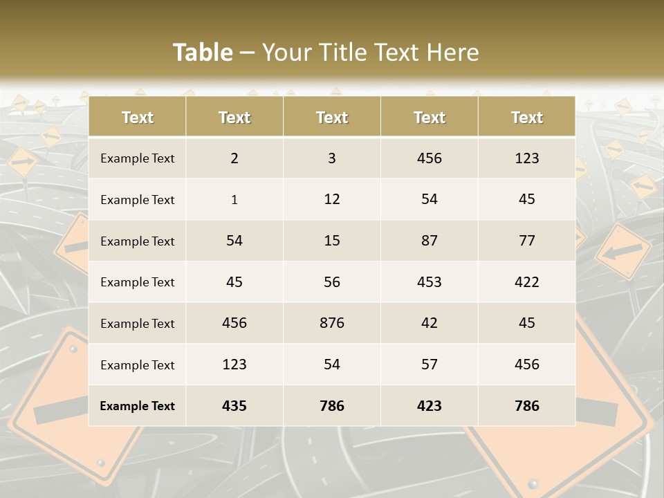 Highway Arrow Choice PowerPoint Template