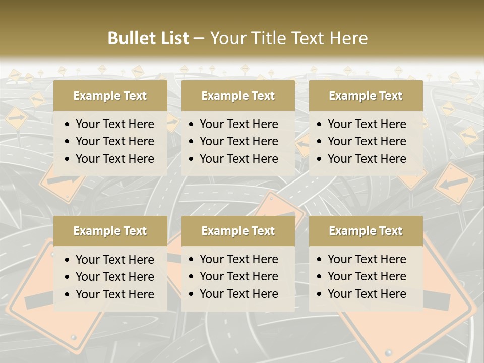 Highway Arrow Choice PowerPoint Template